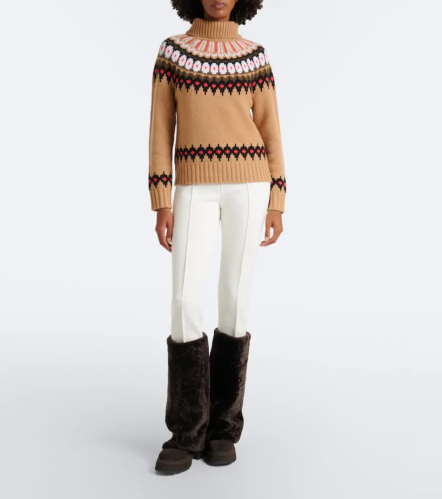Bogner Ingrid Fair Isle cashmere turtleneck sweater | Thumbnail 3