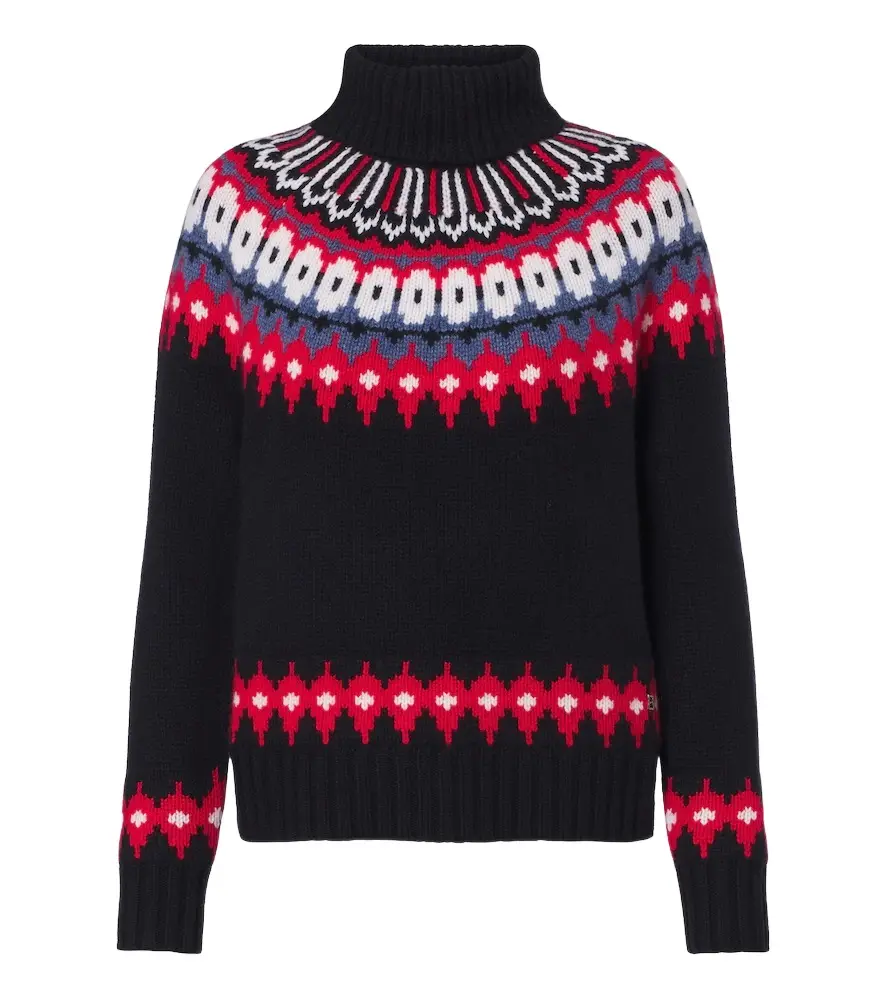 Ingrid jacquard cashmere turtleneck sweater