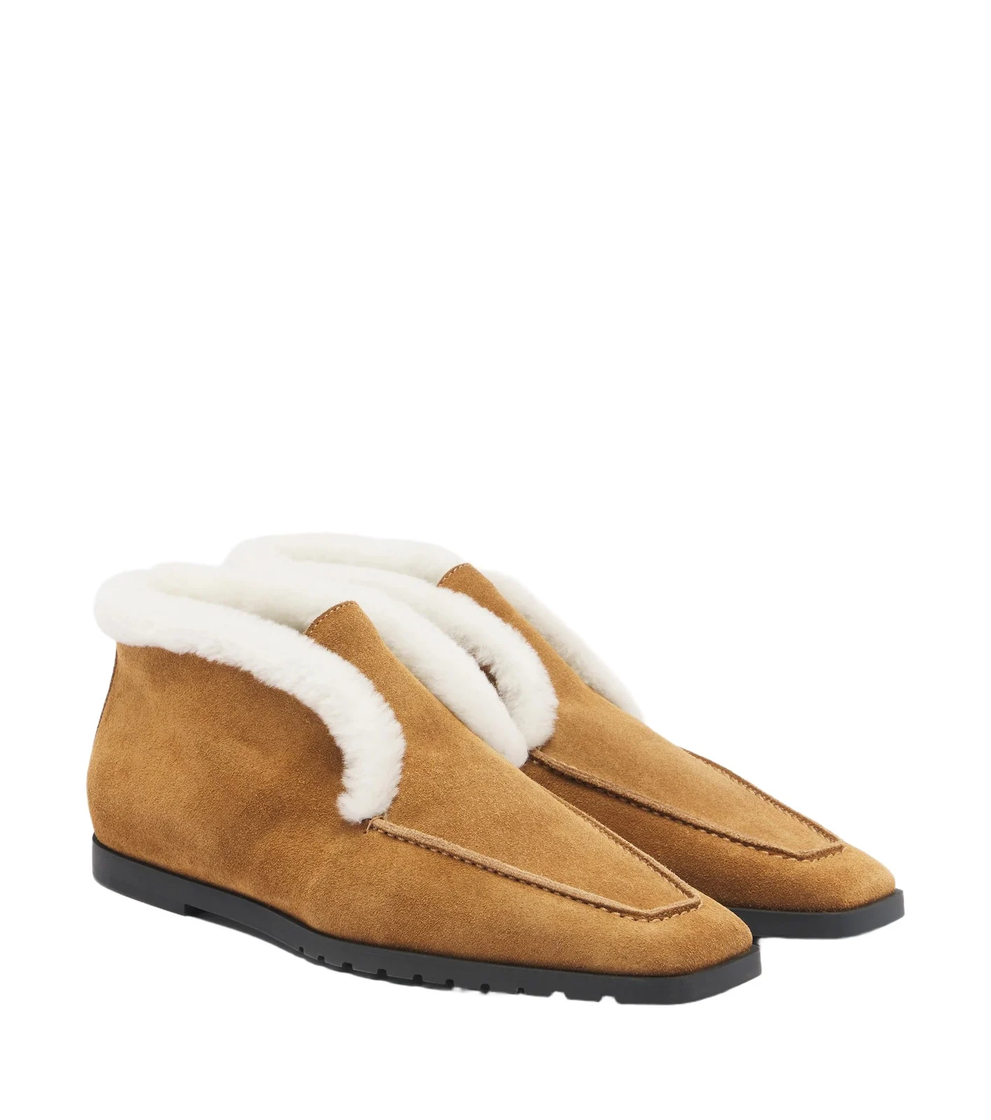Shearling-lined suede ankle boots Shearling-lined suede ankle boots