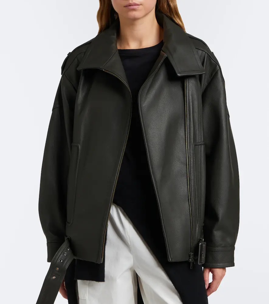 Vince Oversized leather biker jacket | Thumbnail 3 Vince Oversized leather biker jacket | Thumbnail 3