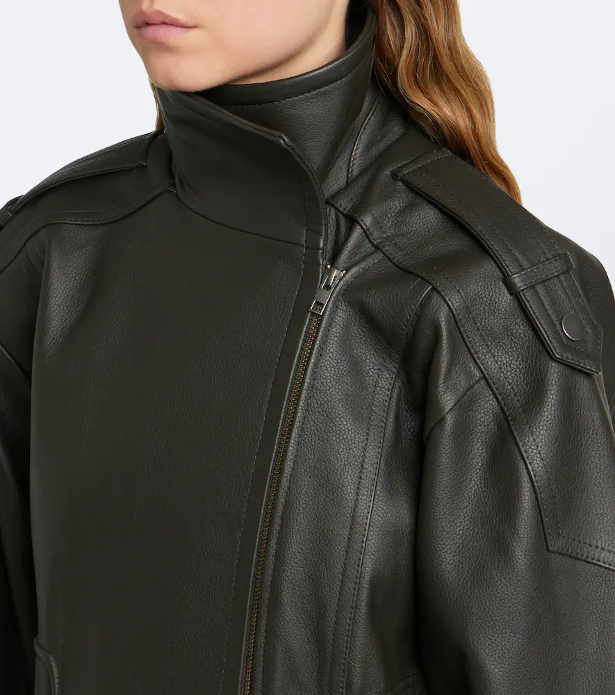 Vince Oversized leather biker jacket | Thumbnail 5 Vince Oversized leather biker jacket | Thumbnail 5