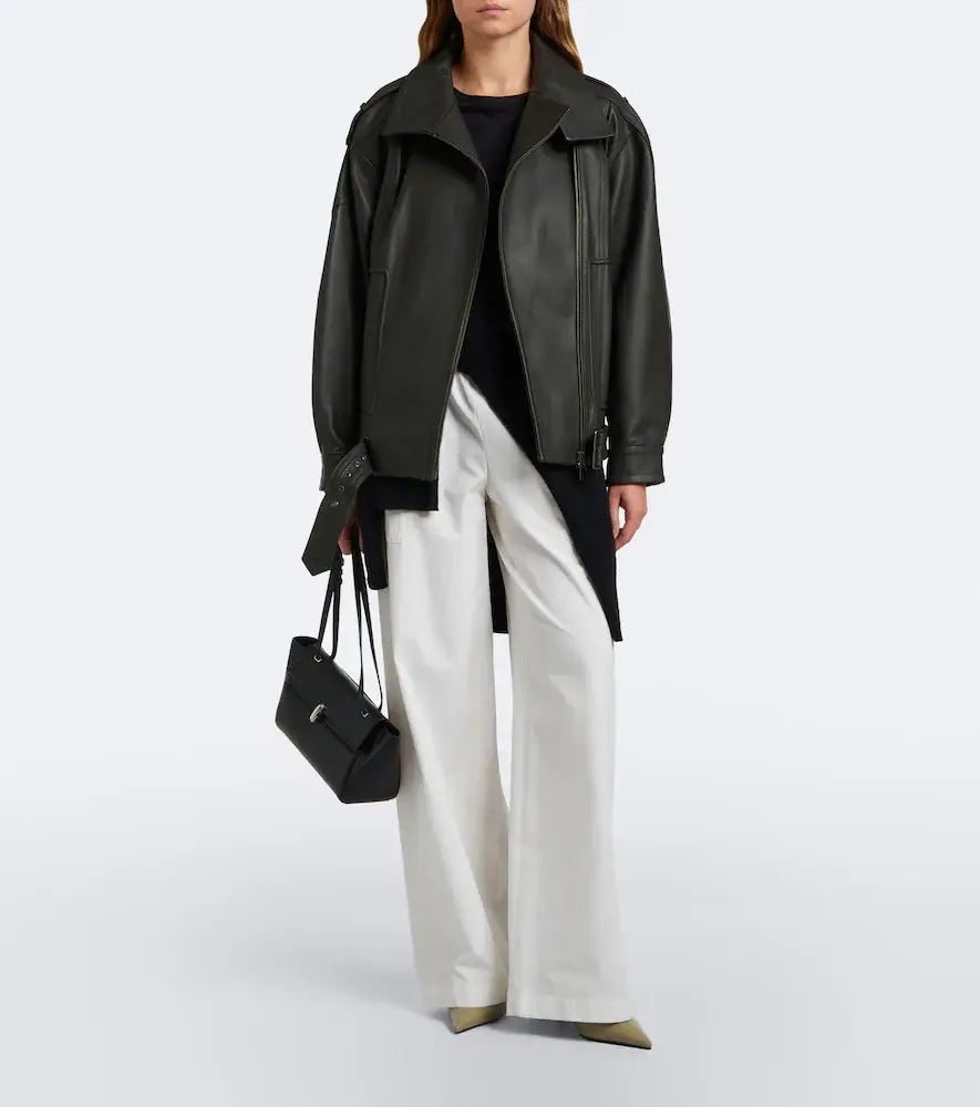 Vince Oversized leather biker jacket | Thumbnail 7 Vince Oversized leather biker jacket | Thumbnail 7