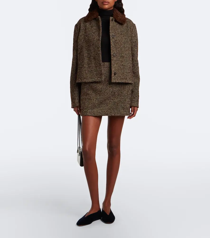 Vince Teddy-trimmed tweed jacket | Thumbnail 5 Vince Teddy-trimmed tweed jacket | Thumbnail 5