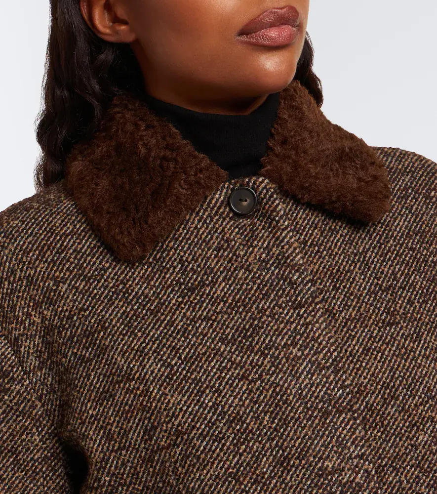 Vince Teddy-trimmed tweed jacket | Thumbnail 7 Vince Teddy-trimmed tweed jacket | Thumbnail 7