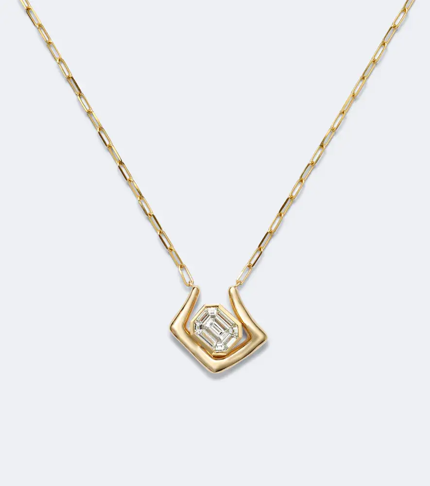 SHAY JEWELRY Diamond Zar 18kt gold pendant necklace with diamonds | Thumbnail 3
