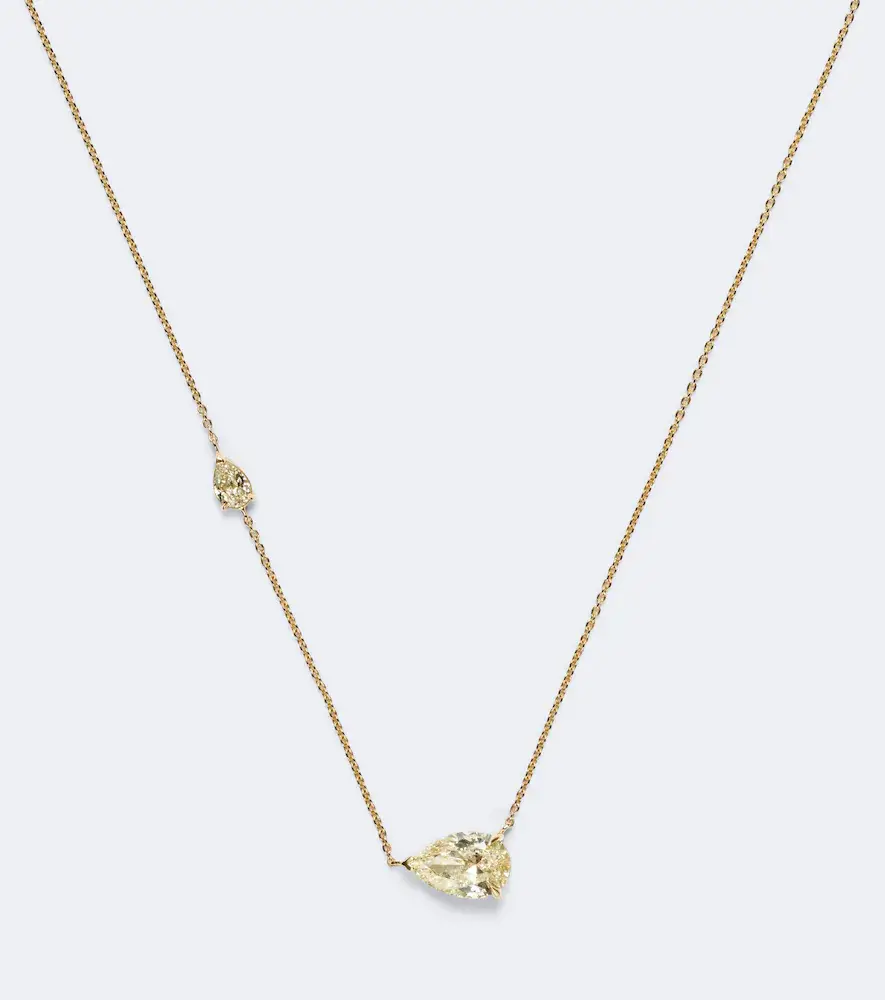 SHAY JEWELRY Petite East West Fancy 18kt gold pendant necklace with diamonds | Thumbnail 5
