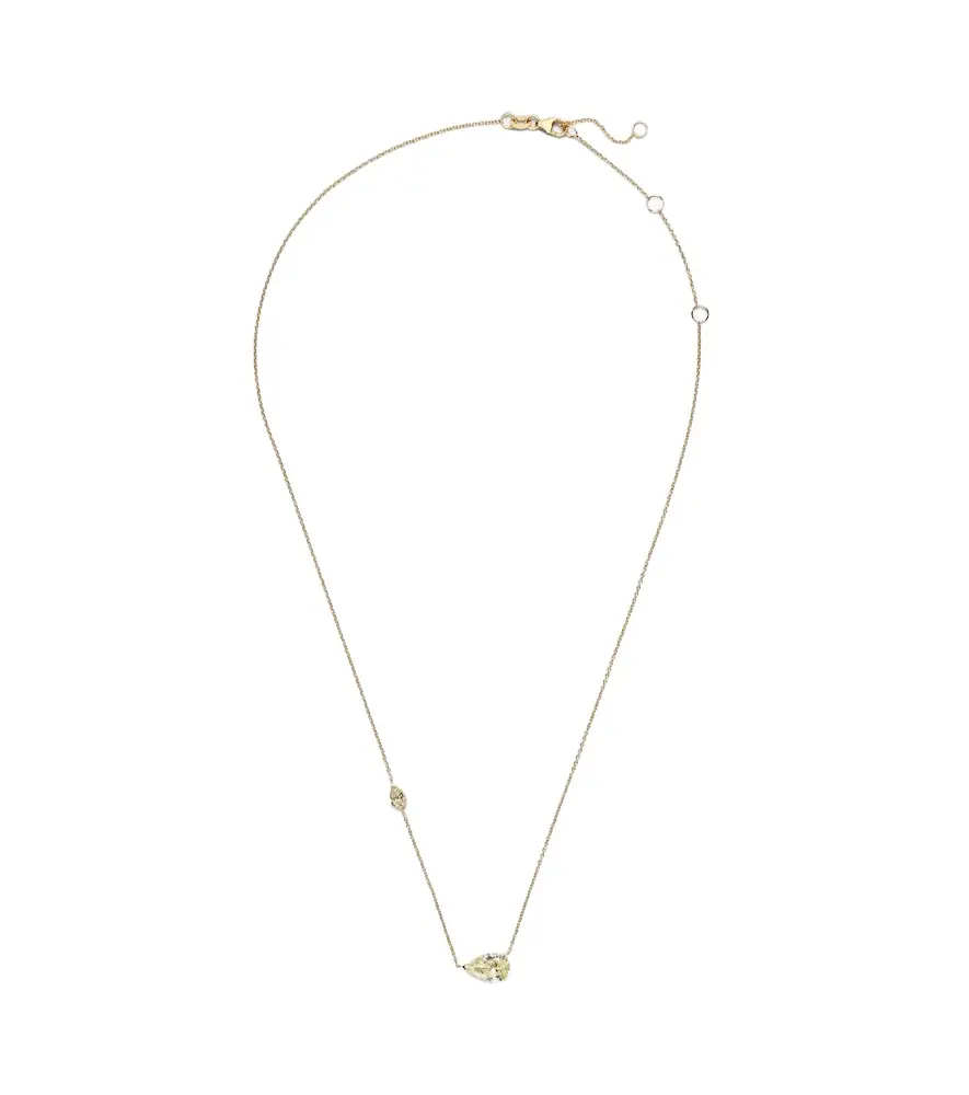 SHAY JEWELRY Petite East West Fancy 18kt gold pendant necklace with diamonds