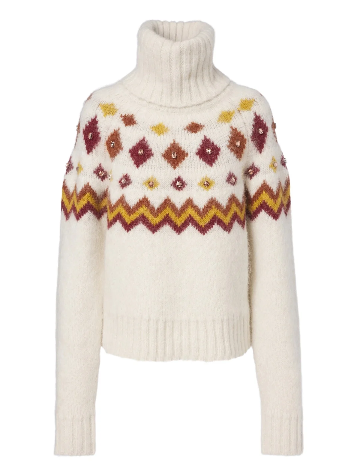 Hanashi embellished turtleneck sweater Hanashi embellished turtleneck sweater