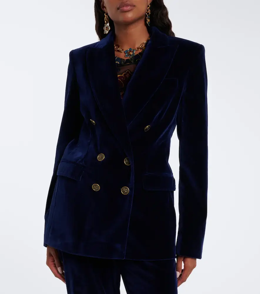 Etro Double-breasted cotton velvet blazer | Thumbnail 5 Etro Double-breasted cotton velvet blazer | Thumbnail 5