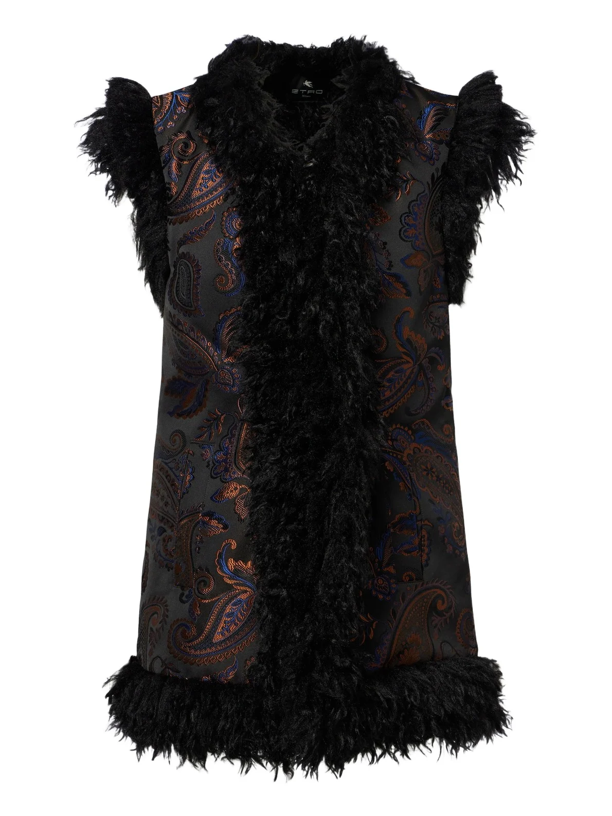 Etro Fringed paisley jacquard vest