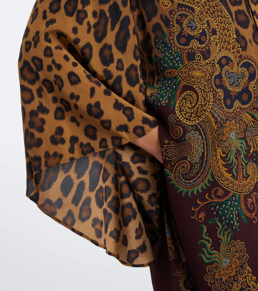 Etro Leopard-print tie-neck silk maxi dress | Thumbnail 4 Etro Leopard-print tie-neck silk maxi dress | Thumbnail 4