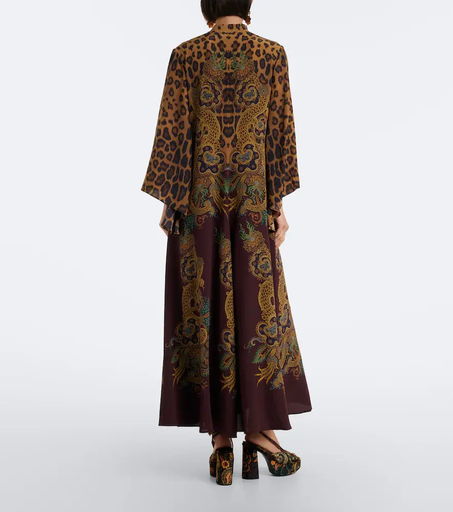 Etro Leopard-print tie-neck silk maxi dress | Thumbnail 6 Etro Leopard-print tie-neck silk maxi dress | Thumbnail 6