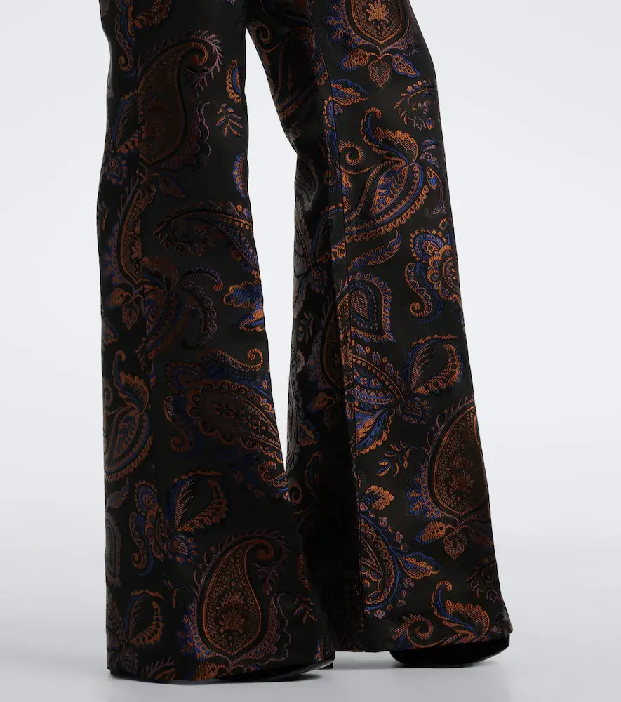 Etro Paisley jacquard cotton flared pants | Thumbnail 4 Etro Paisley jacquard cotton flared pants | Thumbnail 4