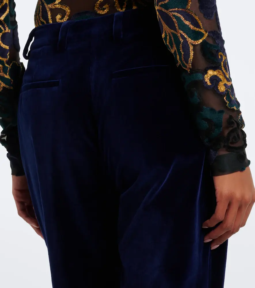 Etro Cotton velvet flared pants | Thumbnail 2 Etro Cotton velvet flared pants | Thumbnail 2