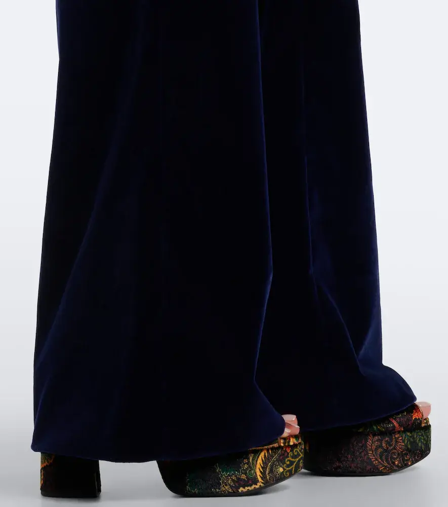 Etro Cotton velvet flared pants | Thumbnail 4 Etro Cotton velvet flared pants | Thumbnail 4