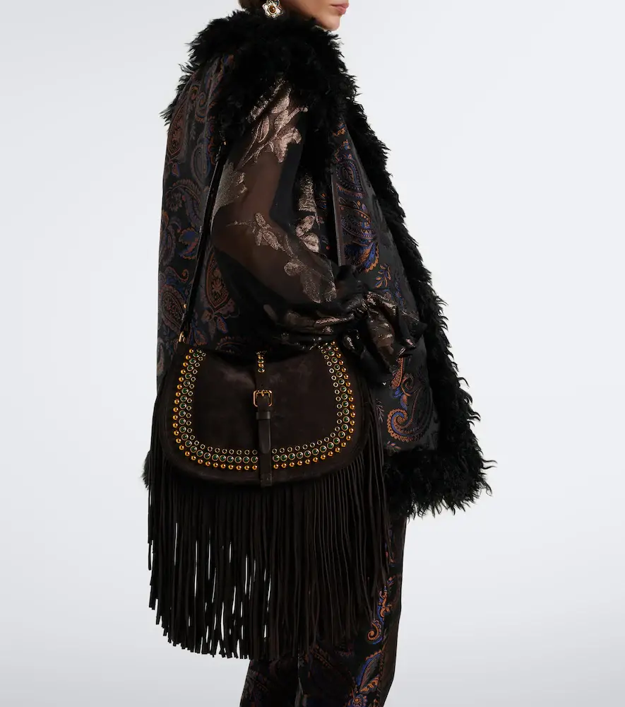 Etro Pony Medium studded suede shoulder bag | Thumbnail 5 Etro Pony Medium studded suede shoulder bag | Thumbnail 5