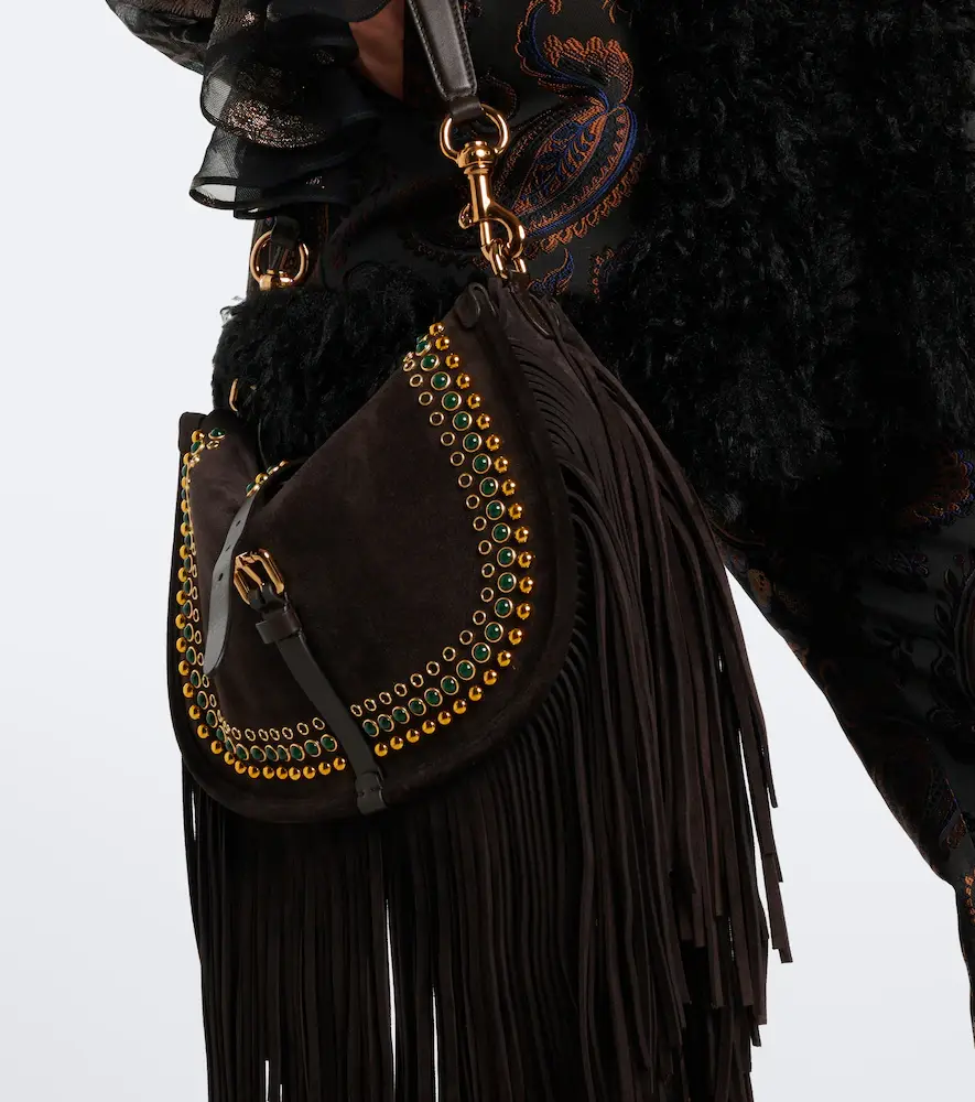 Etro Pony Medium studded suede shoulder bag | Thumbnail 6 Etro Pony Medium studded suede shoulder bag | Thumbnail 6