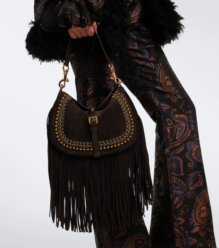 Etro Pony Medium studded suede shoulder bag | Thumbnail 7 Etro Pony Medium studded suede shoulder bag | Thumbnail 7