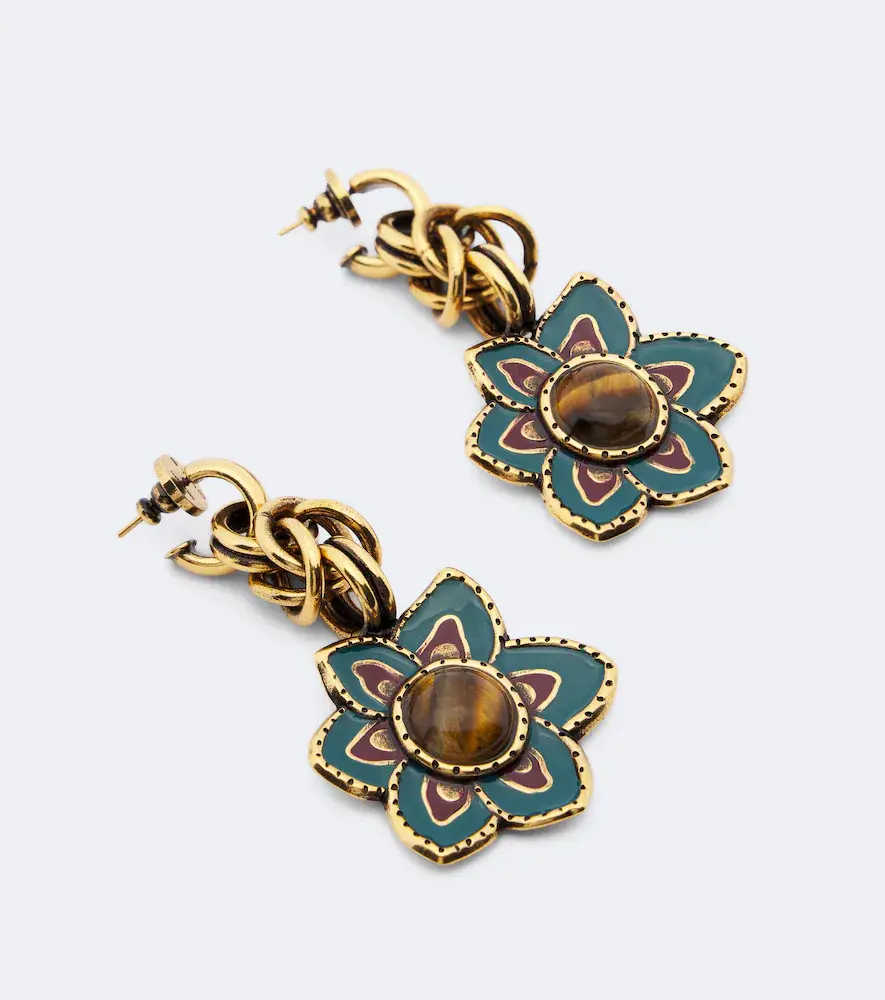Etro Embellished floral drop earrings | Thumbnail 3 Etro Embellished floral drop earrings | Thumbnail 3