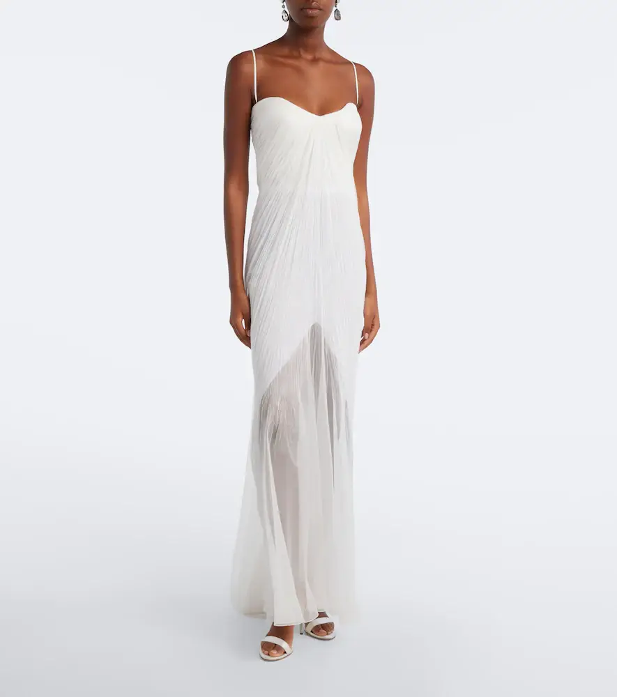 Maria Lucia Hohan Bridal Victoria silk muslin bustier gown | Thumbnail 2 Maria Lucia Hohan Bridal Victoria silk muslin bustier gown | Thumbnail 2