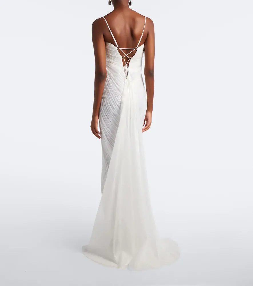 Maria Lucia Hohan Bridal Victoria silk muslin bustier gown | Thumbnail 4 Maria Lucia Hohan Bridal Victoria silk muslin bustier gown | Thumbnail 4