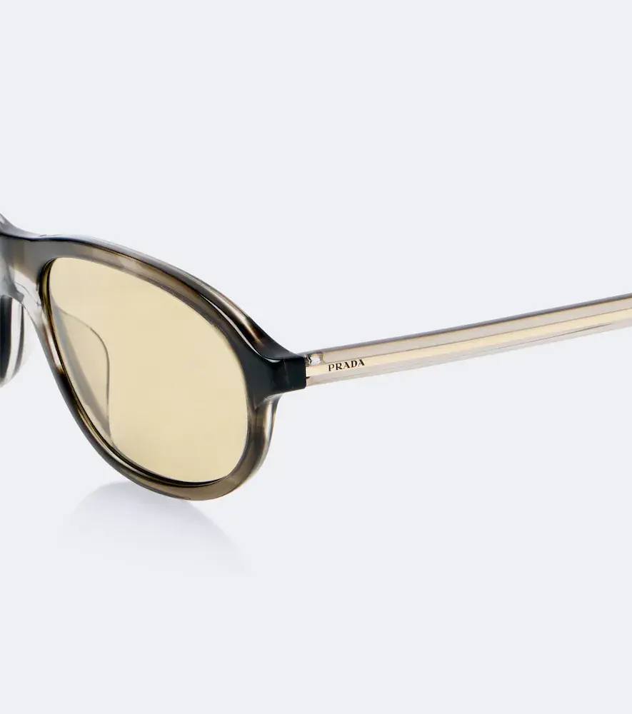 Prada Iconic Plaque oval sunglasses | Thumbnail 3 Prada Iconic Plaque oval sunglasses | Thumbnail 3