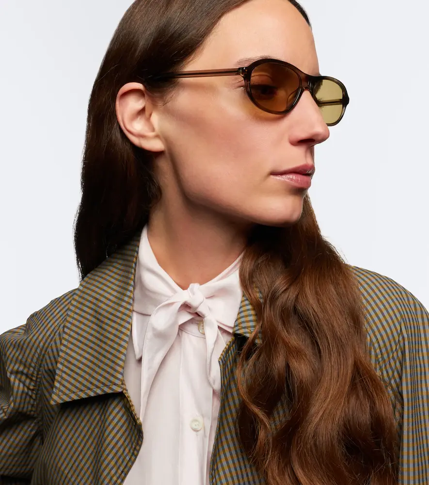 Prada Iconic Plaque oval sunglasses | Thumbnail 4 Prada Iconic Plaque oval sunglasses | Thumbnail 4