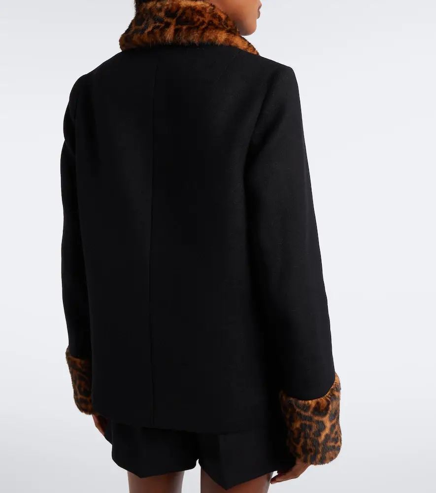 Rixo Aldith leopard-print wool-blend jacket | Thumbnail 2