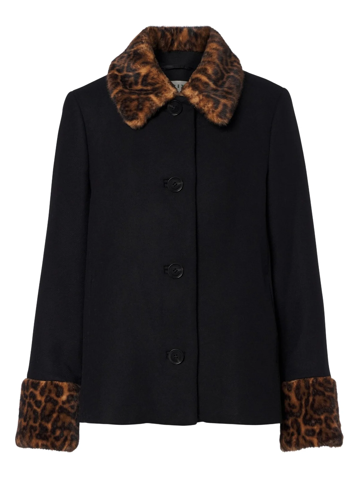 Rixo Aldith leopard-print wool-blend jacket