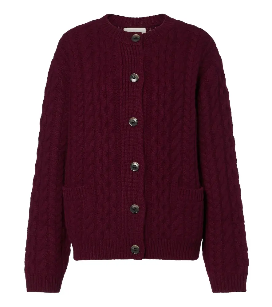 Cable-knit cashmere cardigan Cable-knit cashmere cardigan