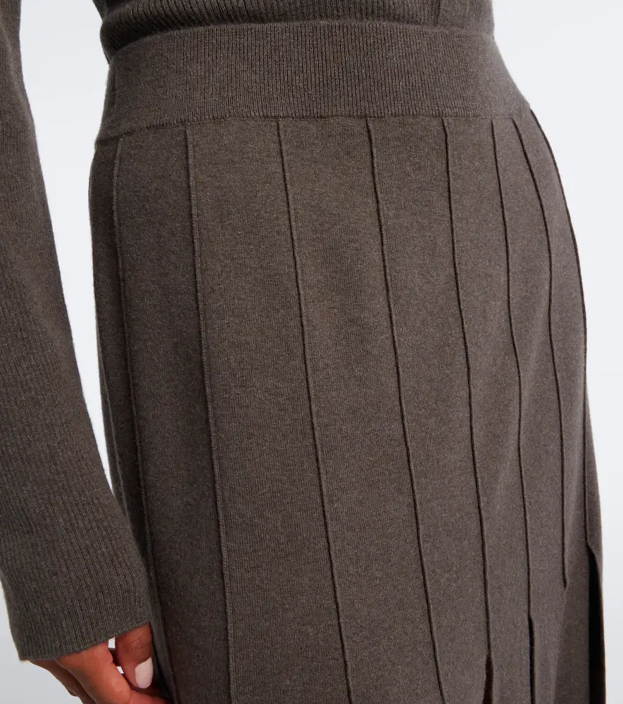 Lisa Yang Marloes cotton and cashmere midi skirt | Thumbnail 3 Lisa Yang Marloes cotton and cashmere midi skirt | Thumbnail 3