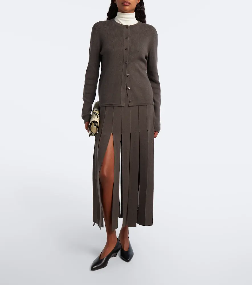 Lisa Yang Marloes cotton and cashmere midi skirt | Thumbnail 4 Lisa Yang Marloes cotton and cashmere midi skirt | Thumbnail 4
