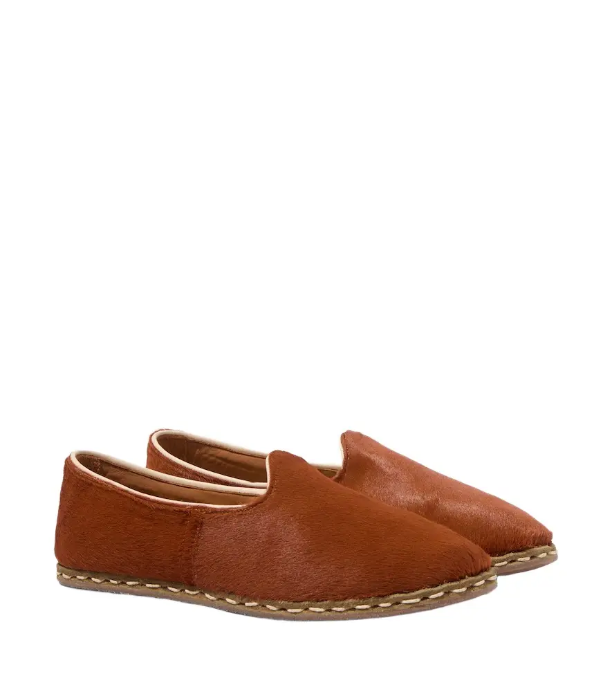 Sabah Calf hair slip-on shoes