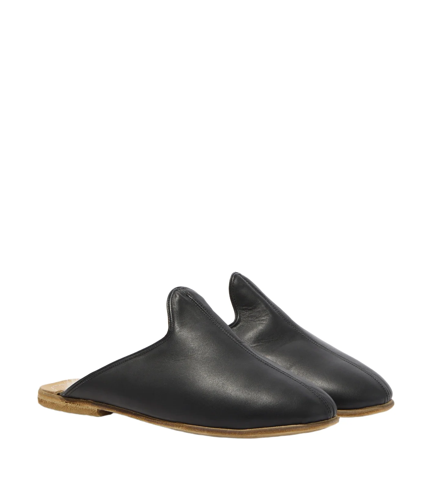 Shearling-lined leather mules Shearling-lined leather mules