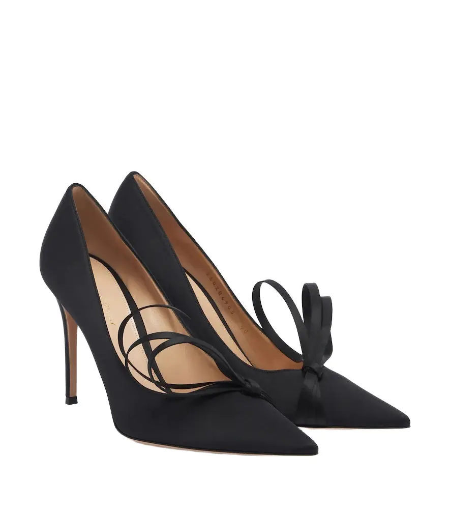 Gianvito Rossi Bow-detail satin pumps