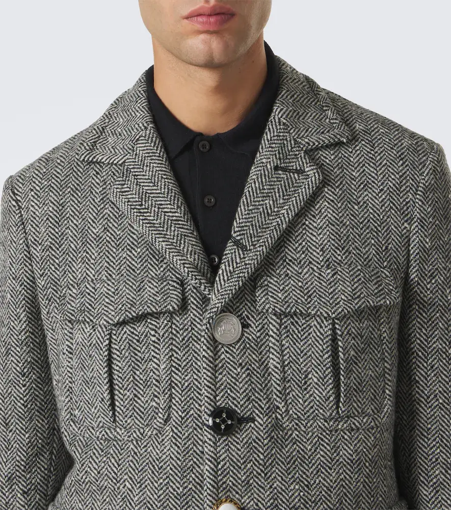 Junya Watanabe Herringbone wool-blend blazer | Thumbnail 7 Junya Watanabe Herringbone wool-blend blazer | Thumbnail 7