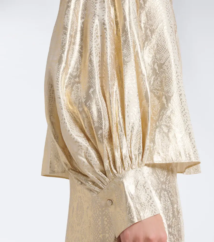 Joseph Valerie snake-print silk-blend lamé blouse | Thumbnail 5 Joseph Valerie snake-print silk-blend lamé blouse | Thumbnail 5