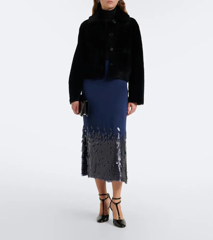 Joseph Connie sequined chiffon midi skirt | Thumbnail 2