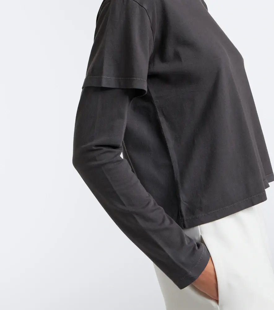 LESET Margo layered cotton jersey T-shirt | Thumbnail 2 LESET Margo layered cotton jersey T-shirt | Thumbnail 2