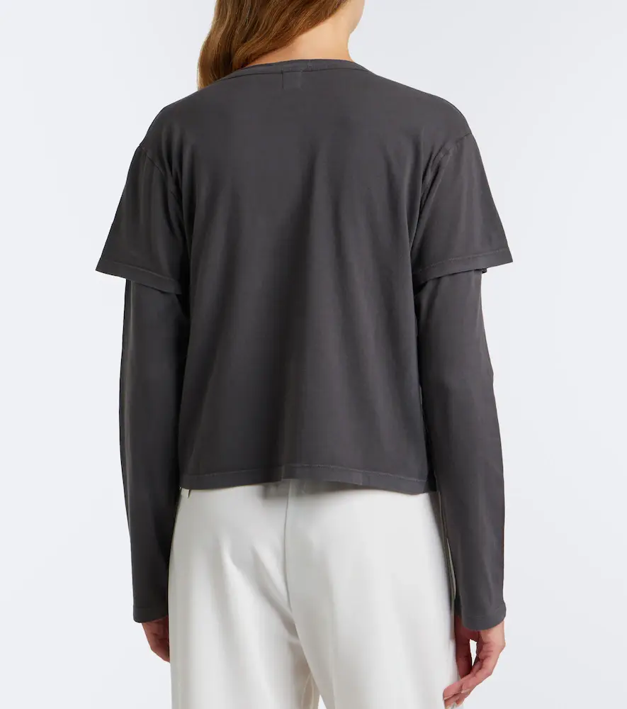 LESET Margo layered cotton jersey T-shirt | Thumbnail 6 LESET Margo layered cotton jersey T-shirt | Thumbnail 6