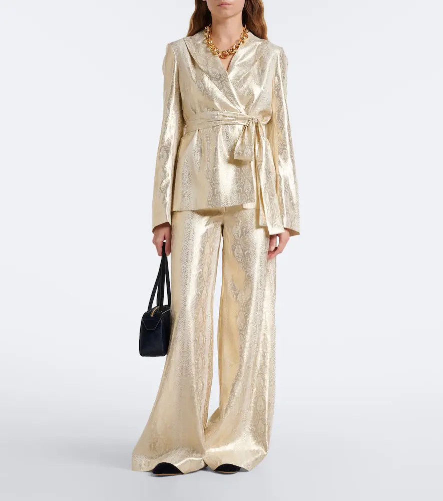 Joseph Ashner snake-print silk-blend lamé blazer | Thumbnail 4 Joseph Ashner snake-print silk-blend lamé blazer | Thumbnail 4