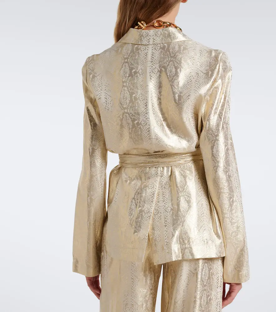 Joseph Ashner snake-print silk-blend lamé blazer | Thumbnail 5 Joseph Ashner snake-print silk-blend lamé blazer | Thumbnail 5