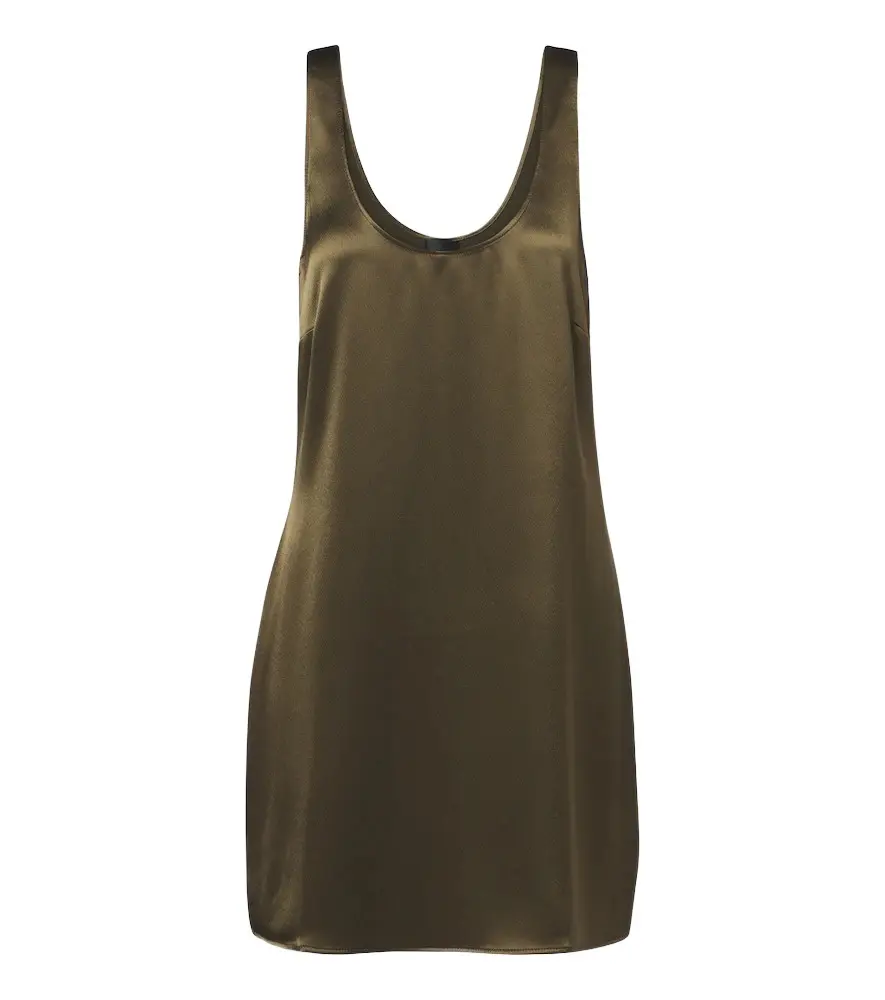 LESET Barb satin minidress