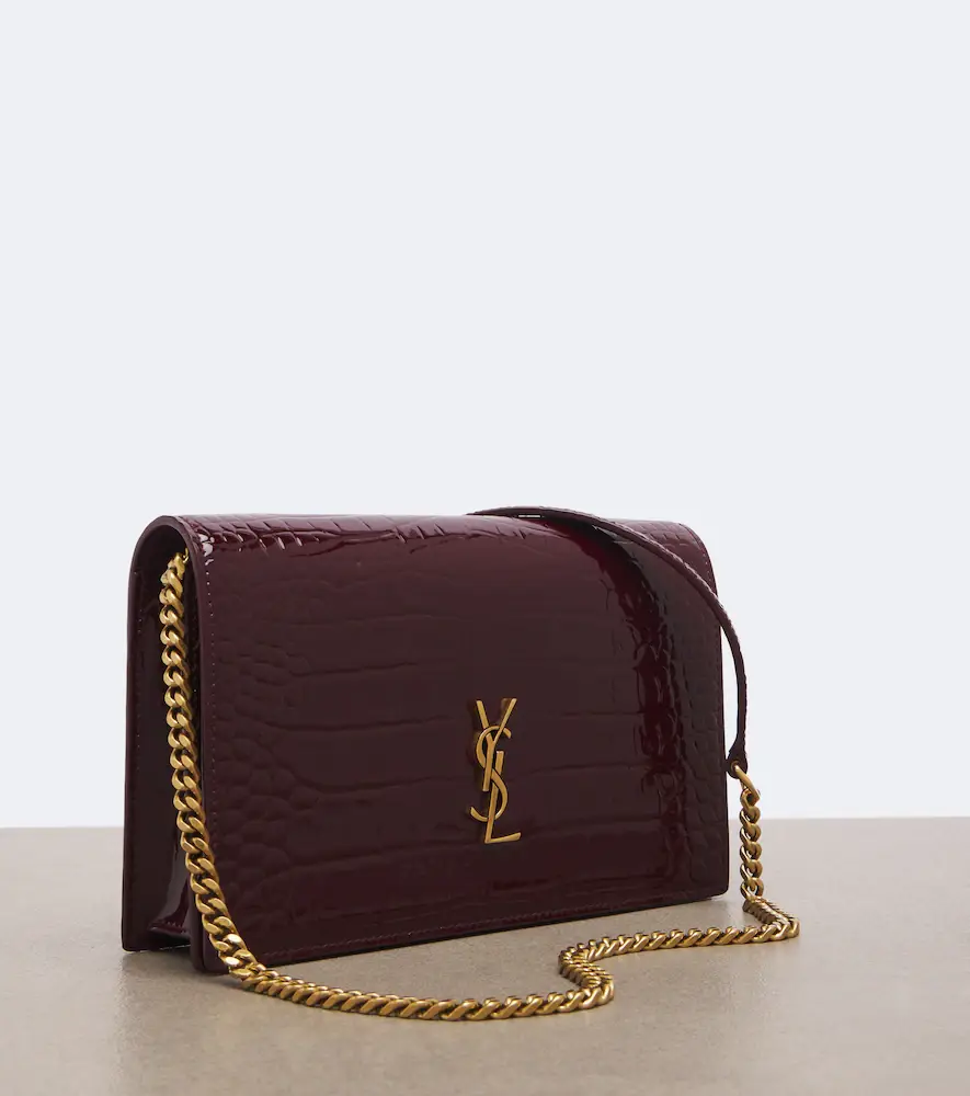 Saint Laurent Cassandre patent leather wallet on chain | Thumbnail 3 Saint Laurent Cassandre patent leather wallet on chain | Thumbnail 3