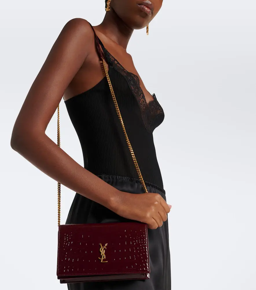 Saint Laurent Cassandre patent leather wallet on chain | Thumbnail 7 Saint Laurent Cassandre patent leather wallet on chain | Thumbnail 7