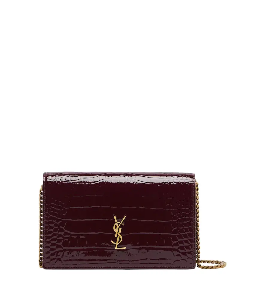 Saint Laurent Cassandre patent leather wallet on chain | Thumbnail 1 Saint Laurent Cassandre patent leather wallet on chain | Thumbnail 1