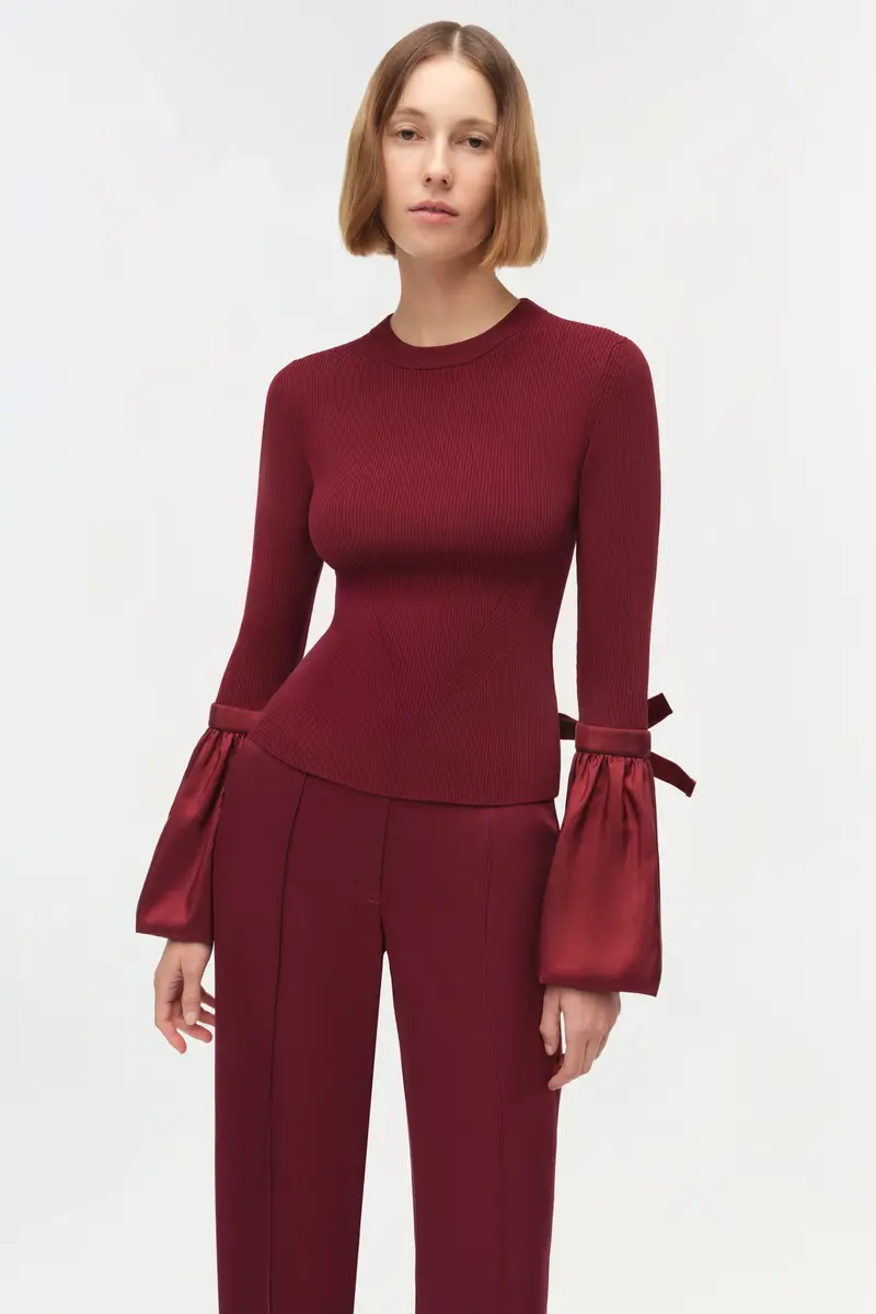 Simkhai Agata Taffeta Knit Top | Thumbnail 3