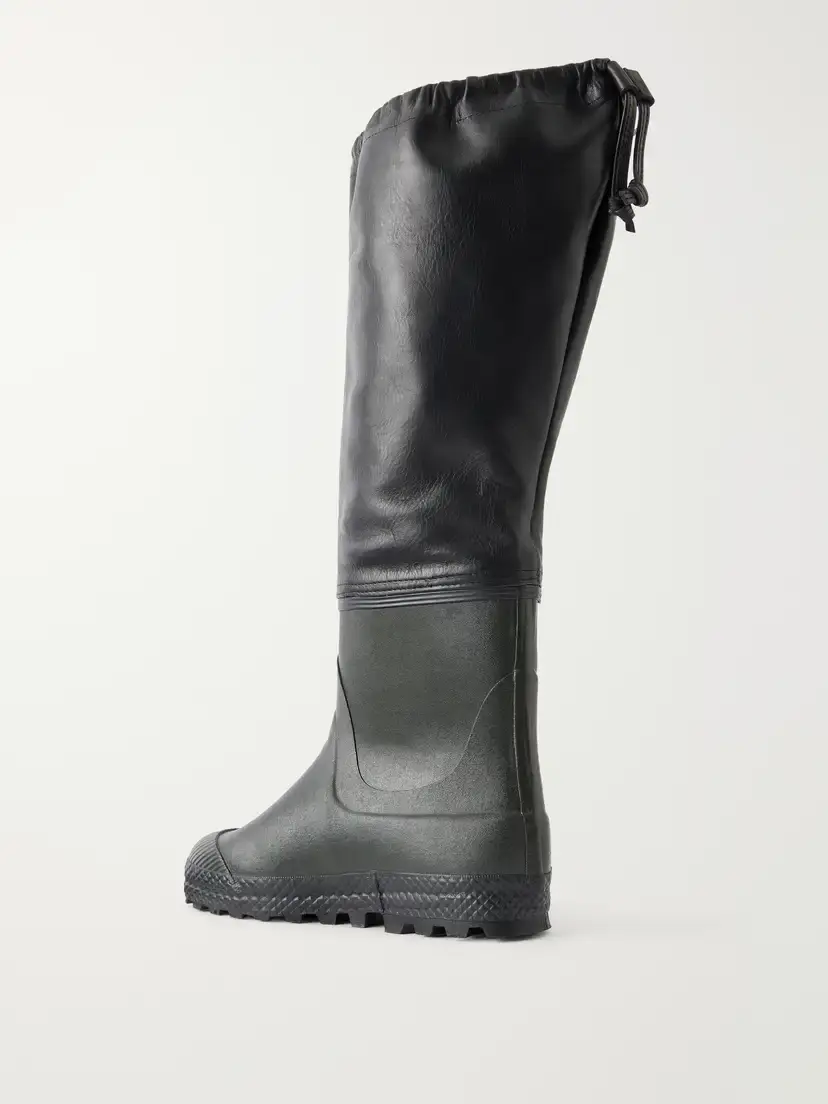 RIER Farmer Leather-trimmed Rubber Rain Boots | Thumbnail 3