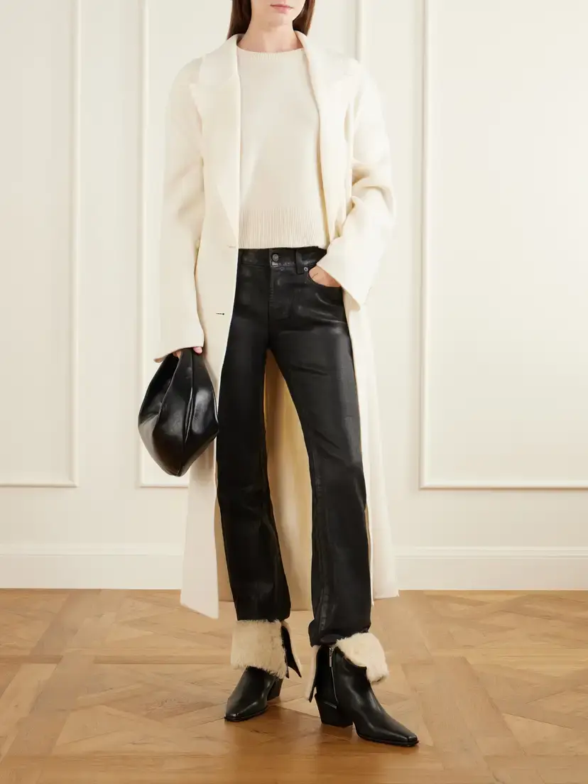 Paris Texas Bettina 50 Shearling-trimmed Leather Ankle Boots | Thumbnail 4 Paris Texas Bettina 50 Shearling-trimmed Leather Ankle Boots | Thumbnail 4