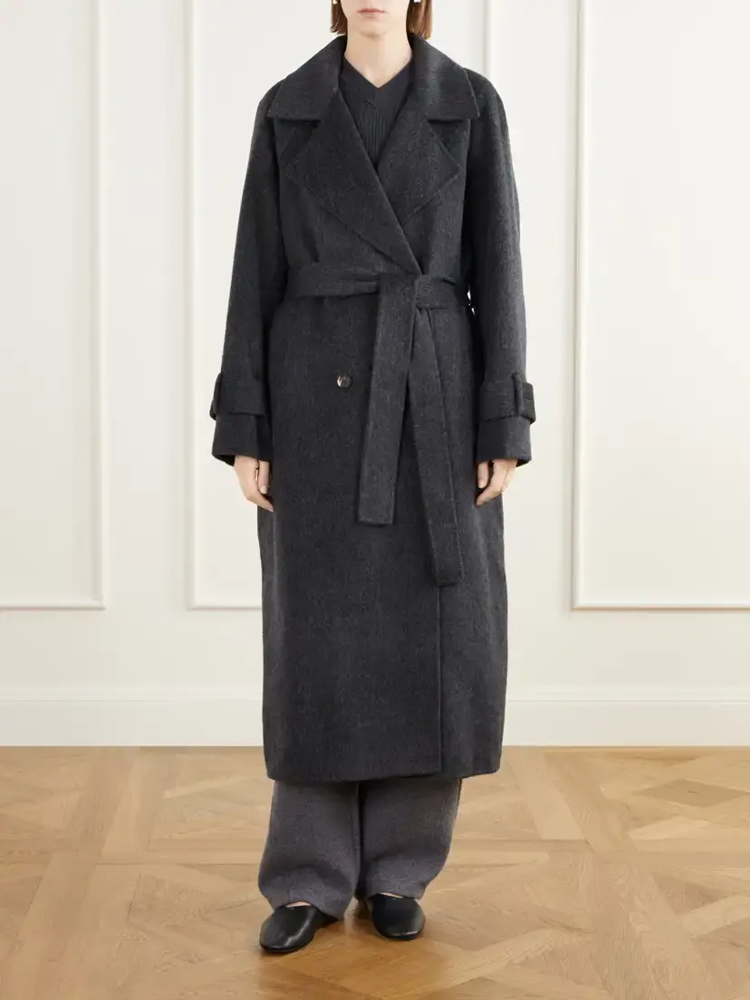 Lisa Yang Double-faced Wool And Alpaca-blend Coat - Gray | Thumbnail 3 Lisa Yang Double-faced Wool And Alpaca-blend Coat - Gray | Thumbnail 3